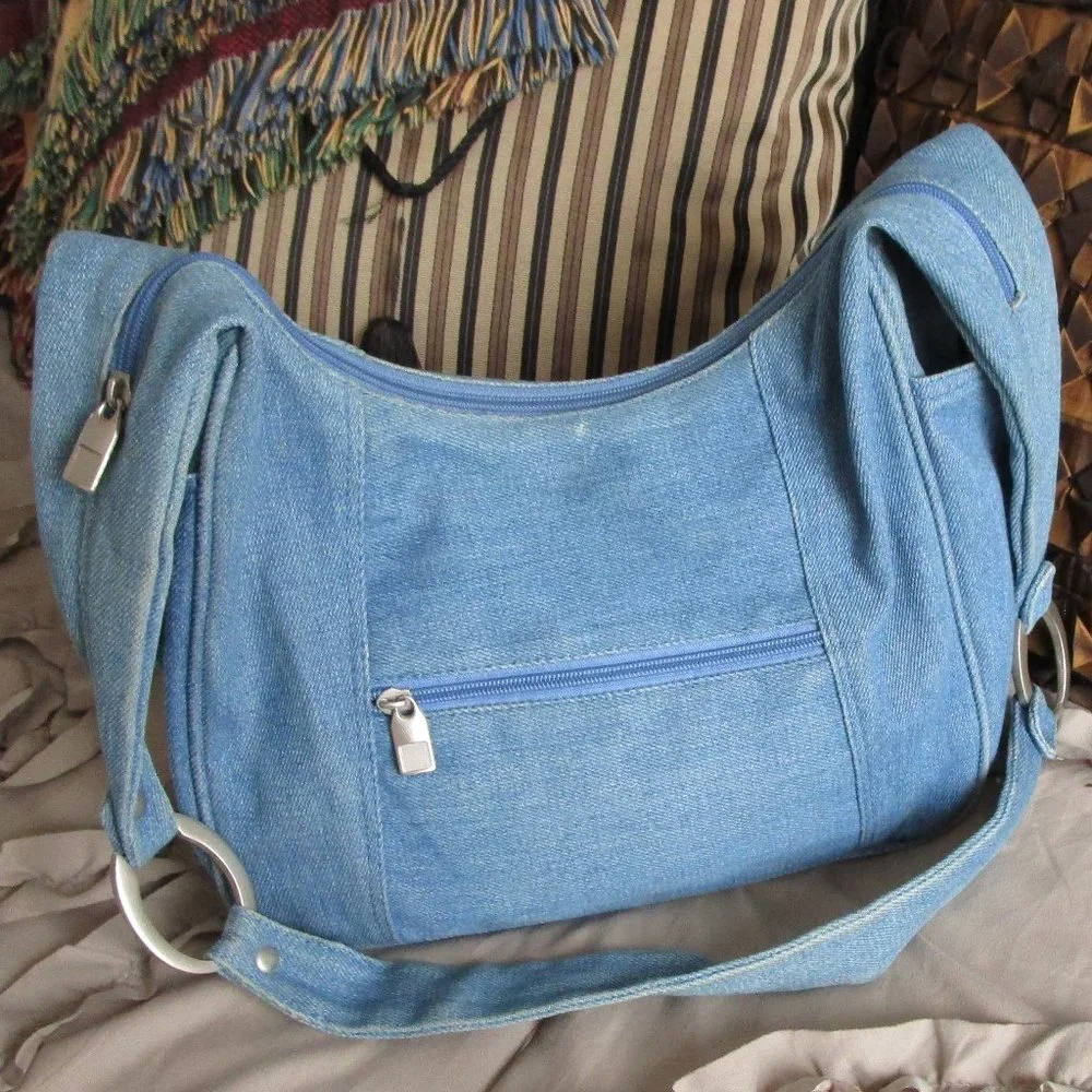 denim crossbody shoulder bag